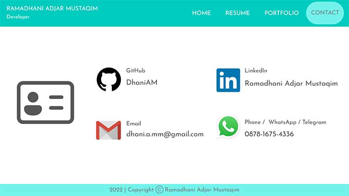 CV Website UI